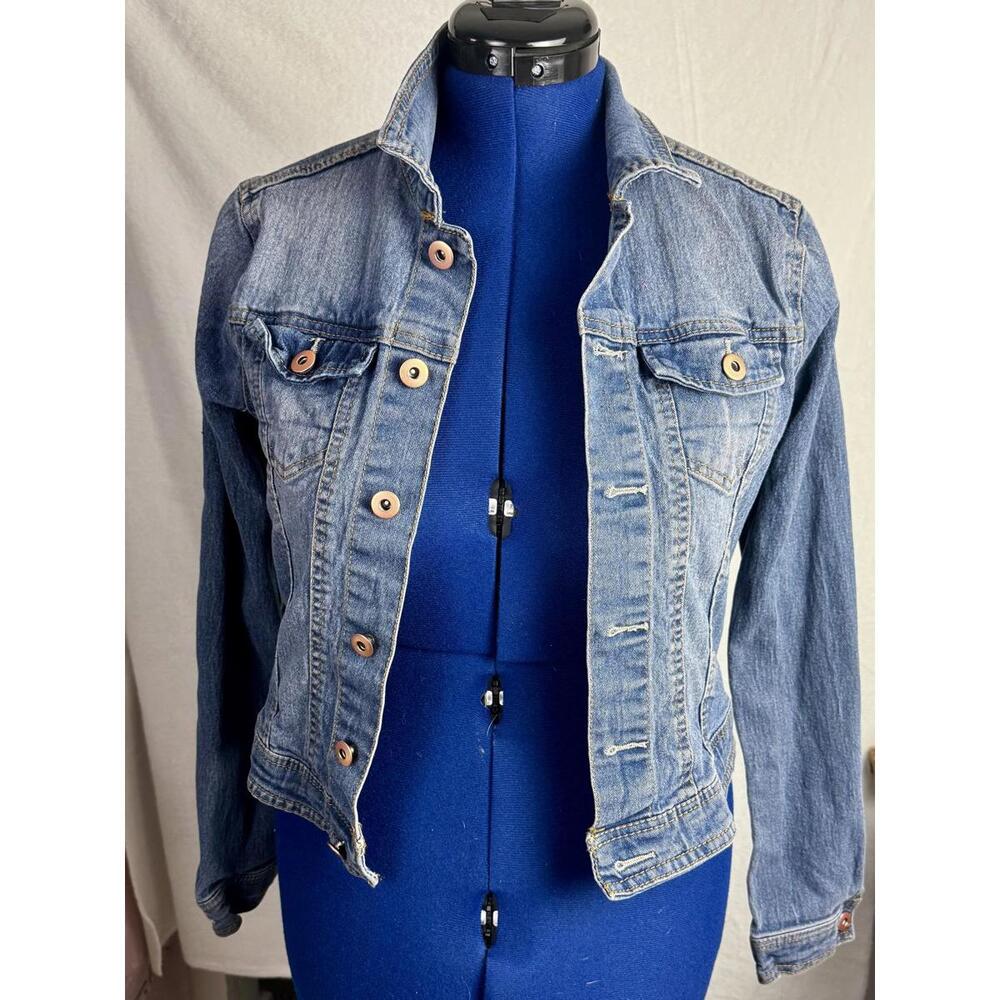 Two Face Threads Changeable Patch Denim Cropped F… - image 4